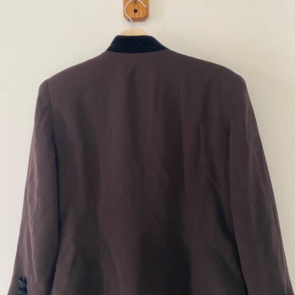 Christian Dior Vintage Blazer Jacket Wool Brown Black - Picture 9 of 15